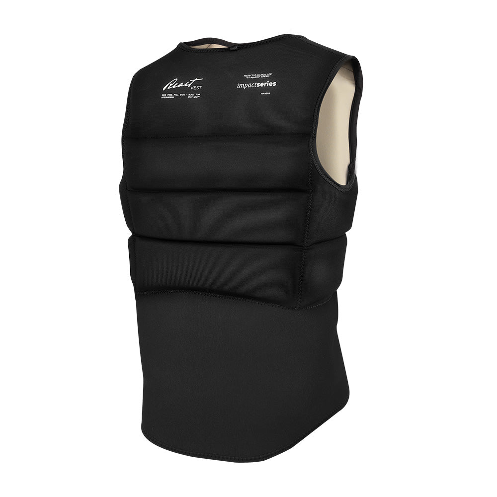 Rückansicht der MANERA React Impact Vest in der Farbe schwarz