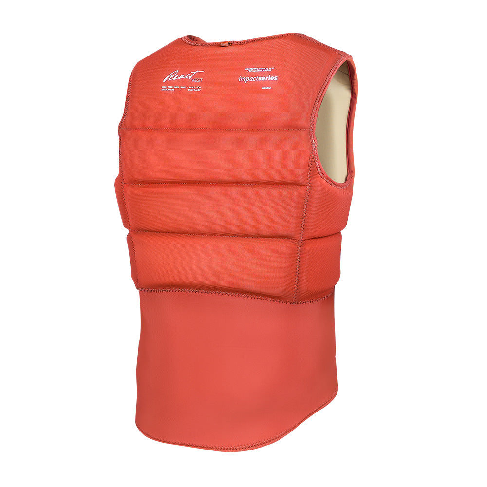 Rückansicht der MANERA React Impact Vest in der Farbe ginger