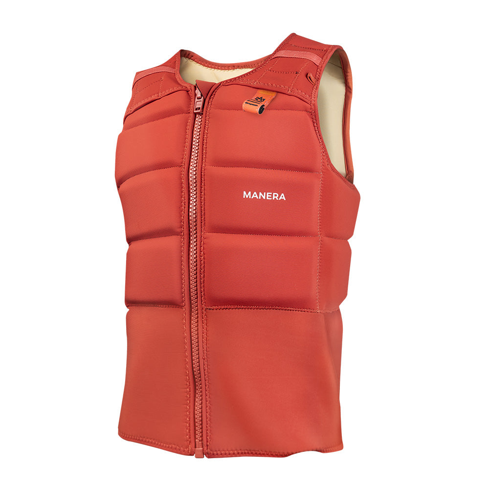 Frontansicht der MANERA React Impact Vest in der Farbe ginger